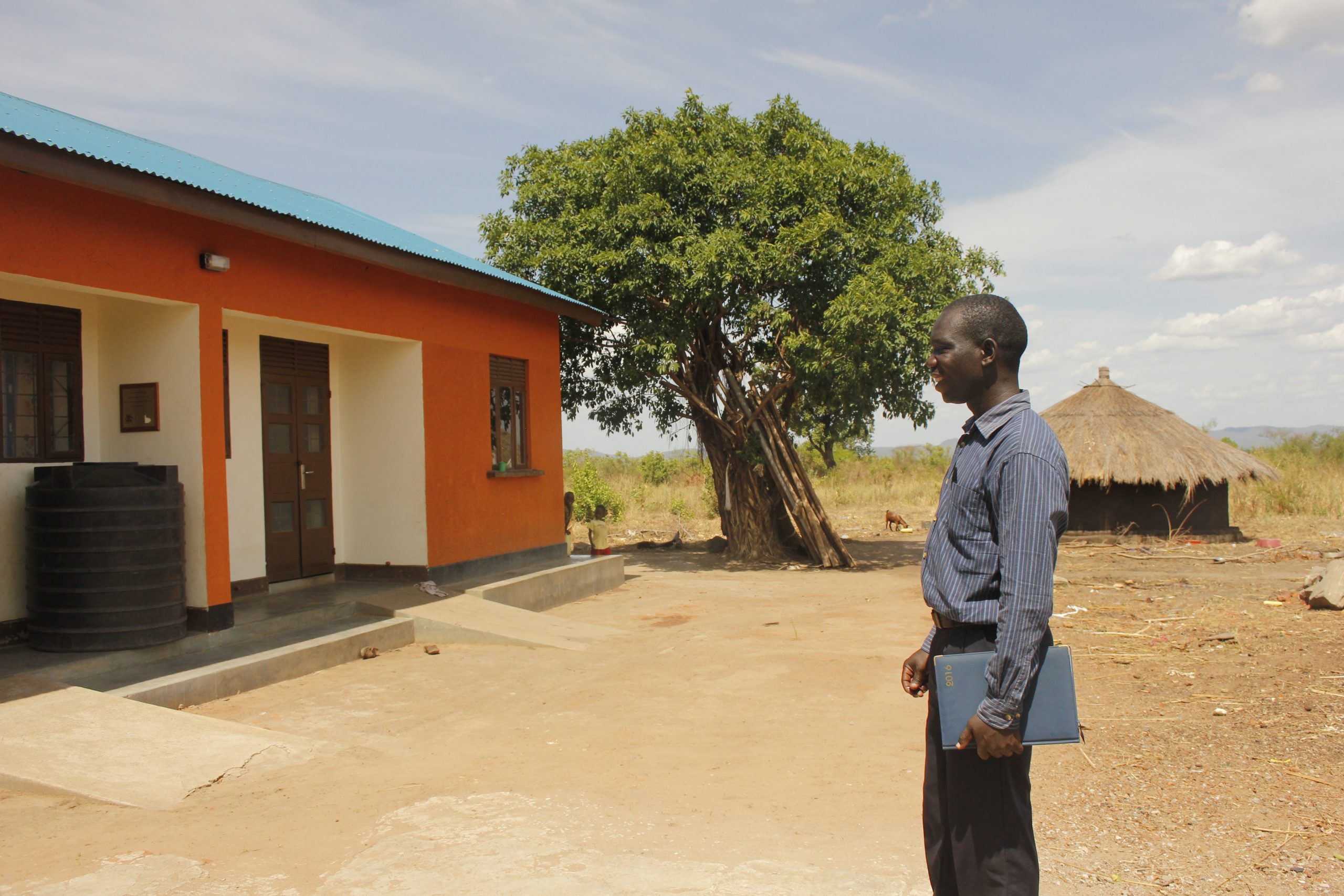 Vincent's story for African Revival showing him checking on the teacher's accommodation block